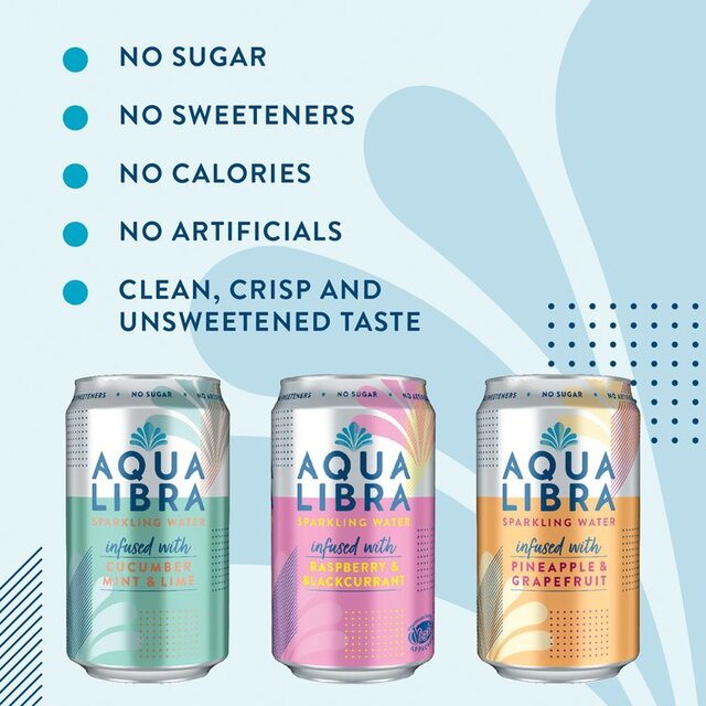 Aqua Libra Raspberry & Blackcurrant Infused Sparkling Water thumbnail 4