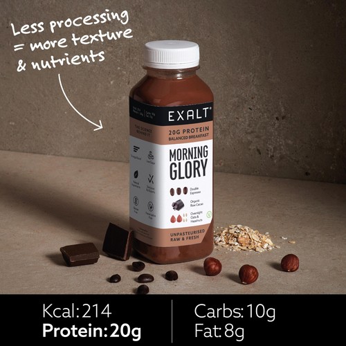 EXALT Morning Glory Coffee & Cacao Breakfast Protein Smoothie thumbnail 5