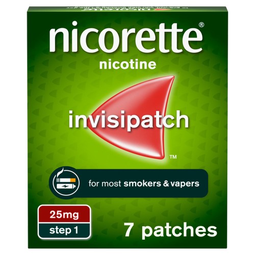Nicorette Invisi 25mg Patch, (7 Patches), Quit Smoking Aid, Nicotine Patch