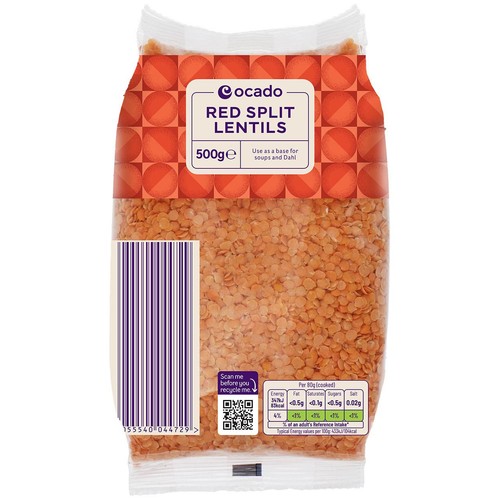 Ocado Red Split Lentils thumbnail 2
