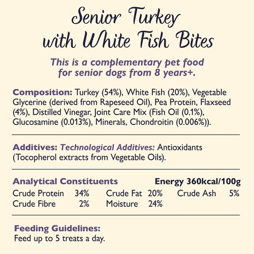 Lily's Kitchen Turkey & White Fish Bites for Senior Dogs thumbnail 4