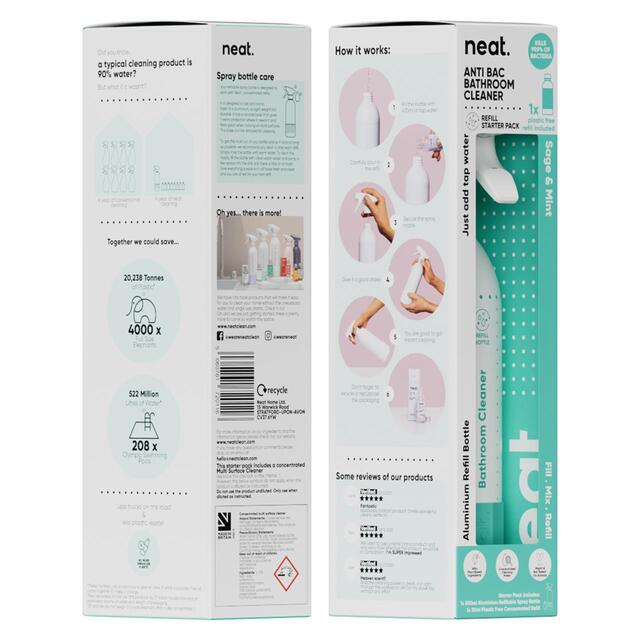 Neat Anti-Bac Bathroom Cleaner Refill Starter Pack Sage & Mint thumbnail 6