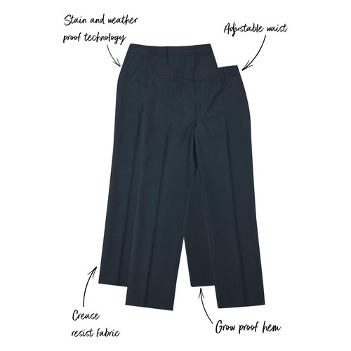 M&S Boys, Regular Leg School Trousers, 4-5 Years, Navy thumbnail 2