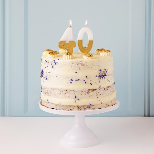 Talking Tables Number 4 Large Gold Candle thumbnail 4