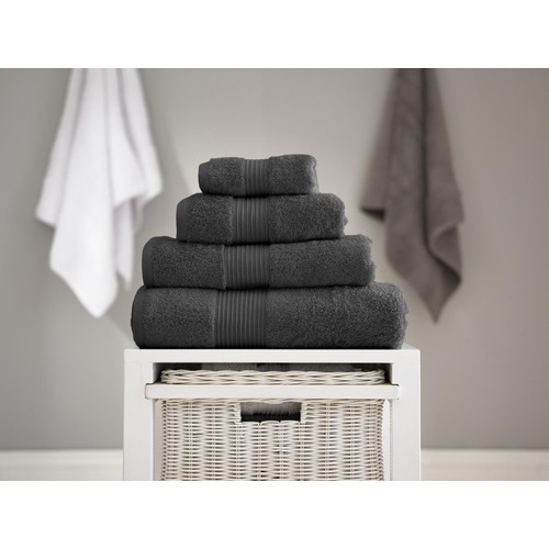 Bliss 100% Pima Cotton Hand Towel, Carbon thumbnail 2