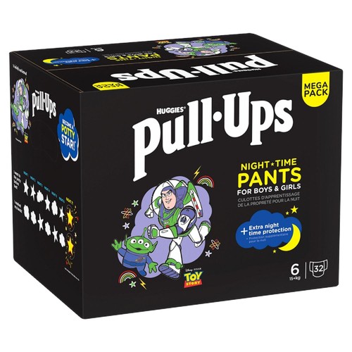 Huggies Pull-Ups Night Time Unisex Training Nappy Pants- Size 6 MEGA thumbnail 3