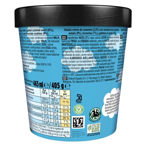 Ben & Jerry's Caramel Brownie Party Ice Cream Tub thumbnail 4