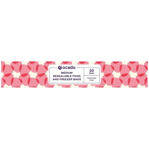 Ocado 20 Medium Resealable Food & Freezer Bags thumbnail 2
