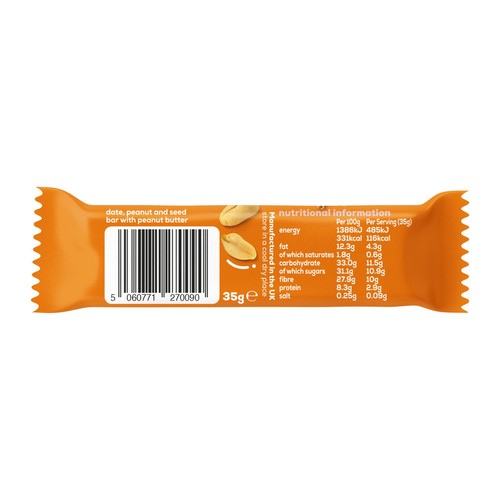 The Gut Stuff Peanut Butter Fruit & Nut High Fibre Box of Bars thumbnail 4