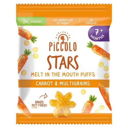 Piccolo Organic Carrot Multigrain Star Puffs 7 months+  thumbnail 2