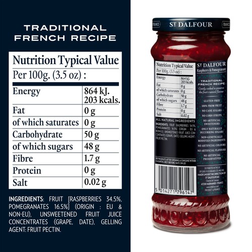 St. Dalfour Raspberry & Pomegranate Fruit Spread thumbnail 6