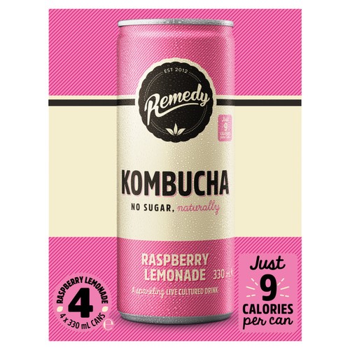 Remedy Kombucha Raspberry Lemonade Multipack thumbnail 3