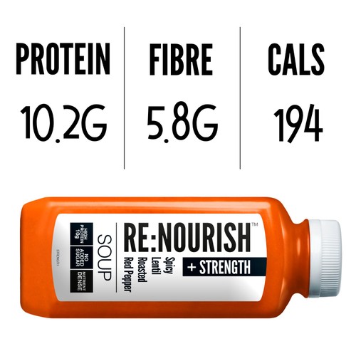 RENOURISH Strength Spicy Lentil & Pepper, High Protein & High Fibre Soup thumbnail 3