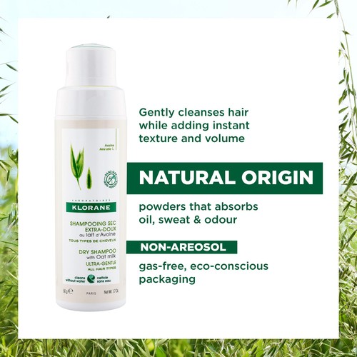 Klorane Eco-Friendly Dry Shampoo with Oat Milk for All Hair Types thumbnail 2