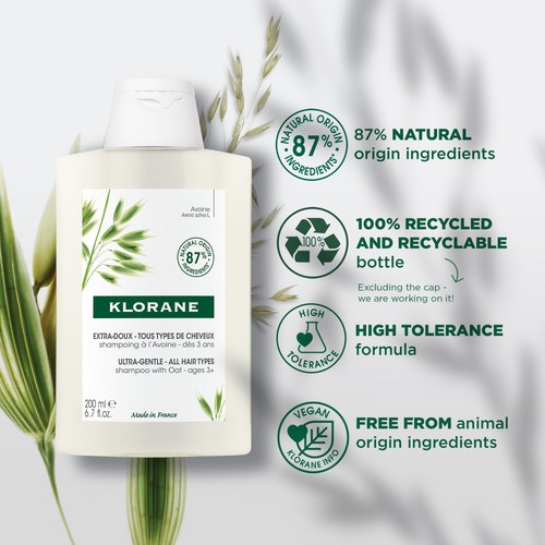 Klorane Softening Shampoo with Oat Milk for the Whole Family thumbnail 3