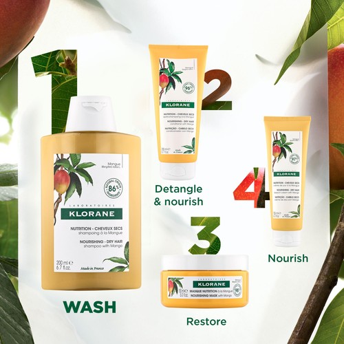 Klorane Nourishing Shampoo with Mango for Dry Hair thumbnail 5