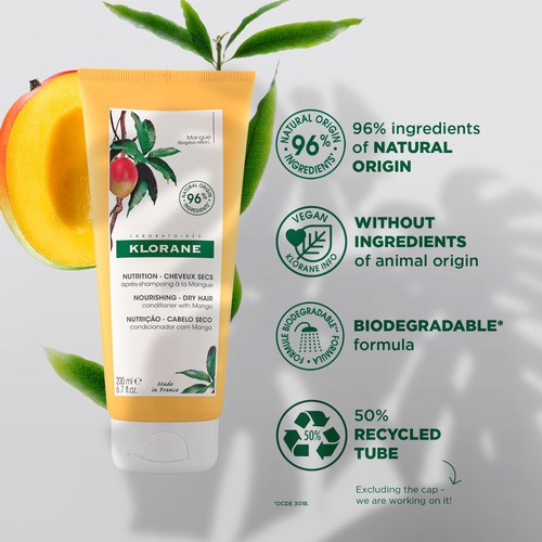 Klorane Nourishing Conditioner with Mango for Dry Hair thumbnail 5