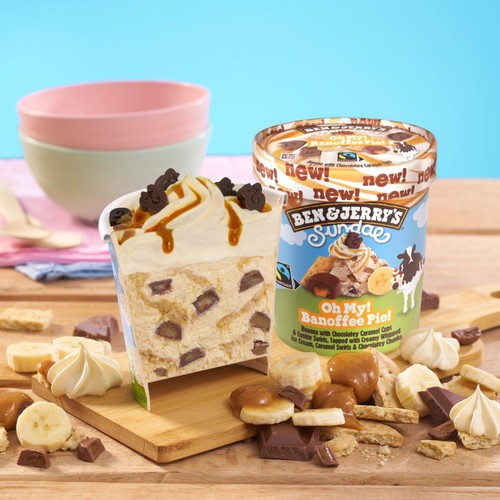 Ben & Jerry's Sundae Oh My! Banoffee Pie! Ice Cream Tub Dessert thumbnail 4