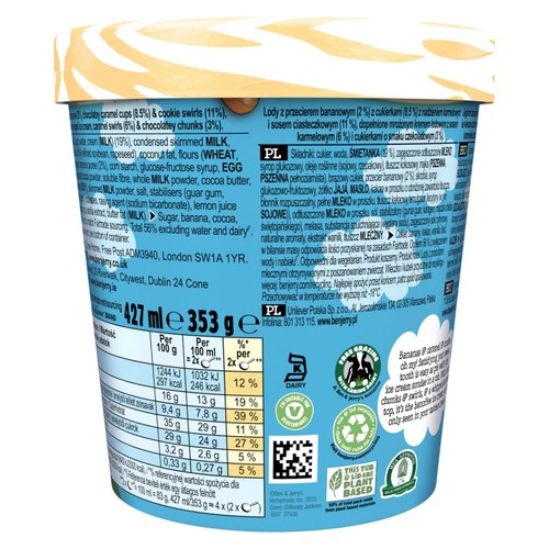 Ben & Jerry's Sundae Oh My! Banoffee Pie! Ice Cream Tub Dessert thumbnail 5