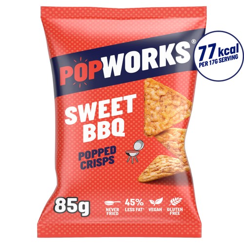 Popworks Sweet BBQ Popped Crisps Sharing Bag thumbnail 2