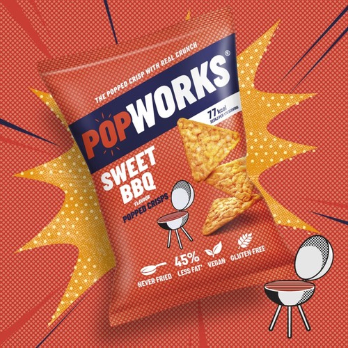Popworks Sweet BBQ Popped Crisps Sharing Bag thumbnail 7