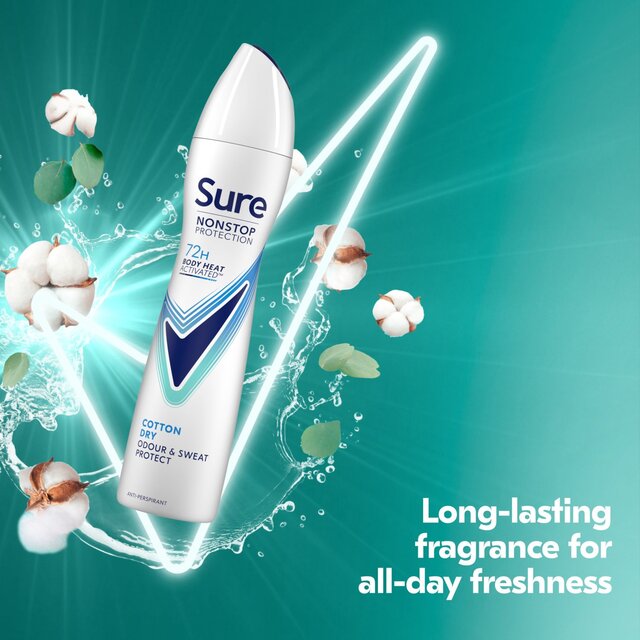 Sure Women 72hr Nonstop Protection Cotton Dry Antiperspirant Deodorant thumbnail 10