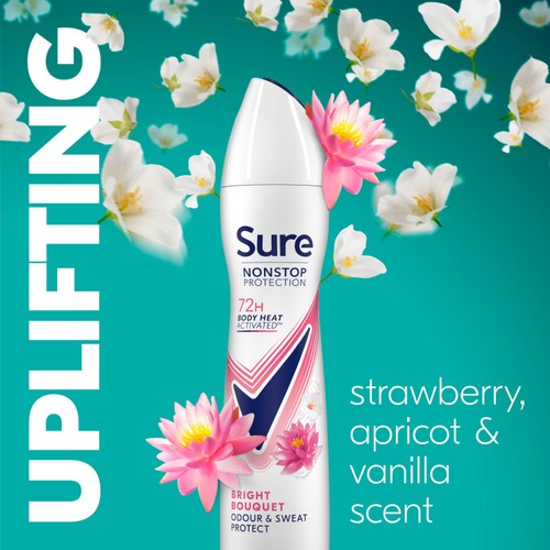 Sure Women 72hr Nonstop Protection Bright Bouquet Antiperspirant Deodorant  thumbnail 3