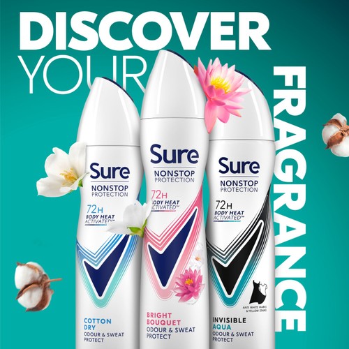 Sure Women 72hr Nonstop Protection Bright Bouquet Antiperspirant Deodorant  thumbnail 5