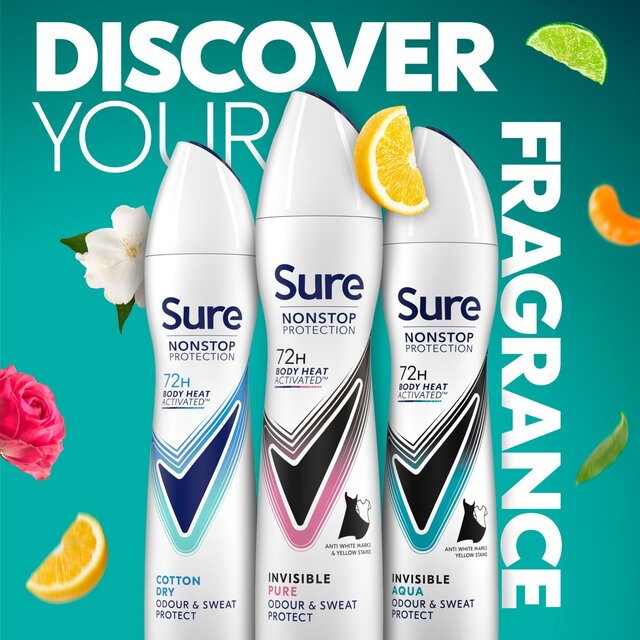 Sure Women 72hr Nonstop Protection Invisible Pure Antiperspirant Deodorant thumbnail 10