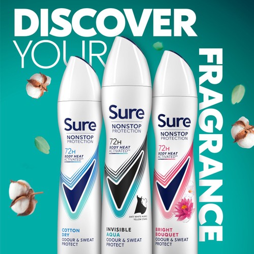 Sure Women 72hr Nonstop Protection Invisible Aqua Antiperspirant Deodorant thumbnail 5