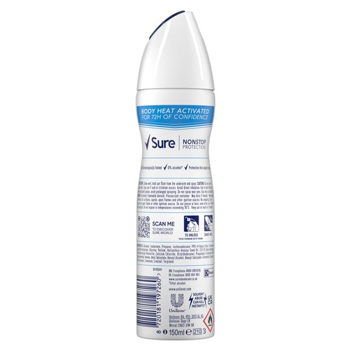 Sure Women 72hr Nonstop Protection Cotton Dry Antiperspirant Deodorant thumbnail 7