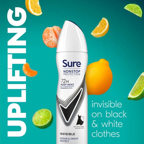 Sure Women 72hr Nonstop Protection Black & White Antiperspirant Deodorant thumbnail 3