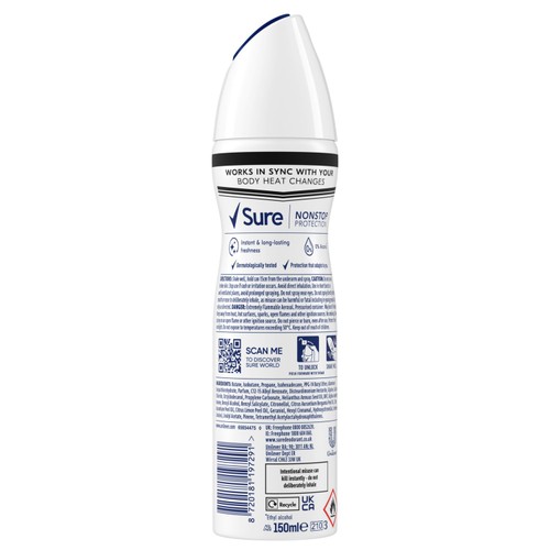 Sure Women 72hr Nonstop Protection Black & White Antiperspirant Deodorant thumbnail 7