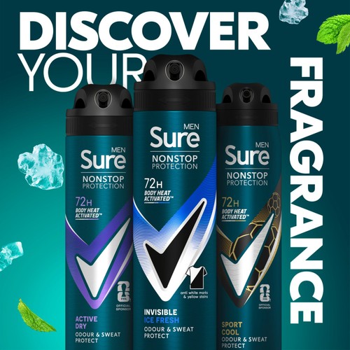 Sure Men 72hr Nonstop Protection Invisible Ice Antiperspirant Deodorant thumbnail 4