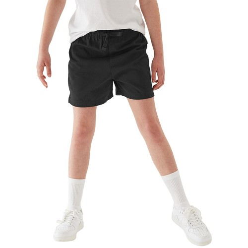 M&S Unisex Pure Cotton Shorts, 3-4 Years, Black thumbnail 2