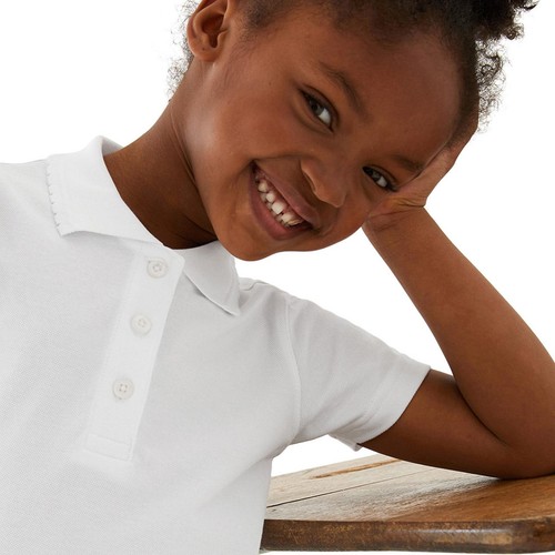M&S Girls 2Pk Slim Fit Stayaway Polo 12-13Y thumbnail 3