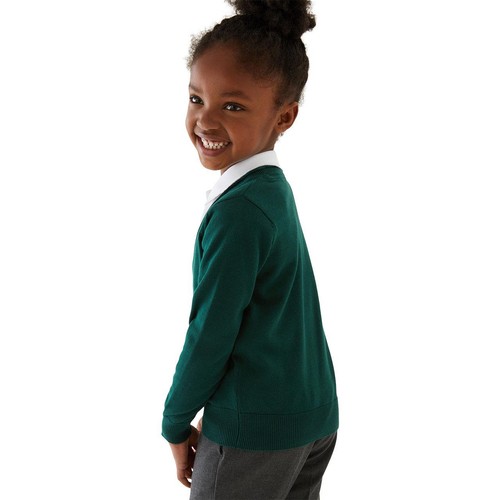 M&S Green 2pk Cotton Cardigan, 5-6 Y thumbnail 4