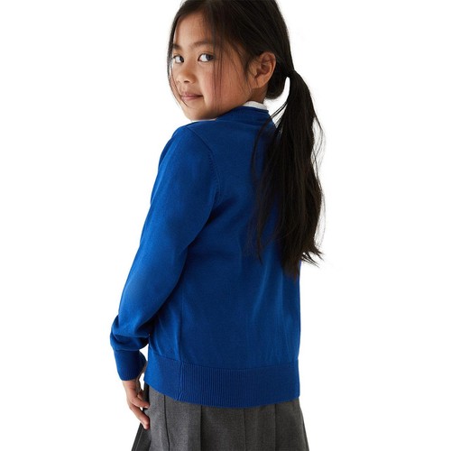 M&S Cotton Cardigan, 2 Pack, 11-12 Years, Blue thumbnail 4
