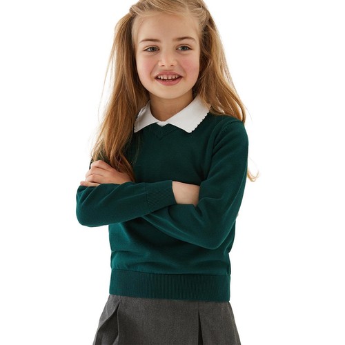 M&S Unisex 2Pk Cotton Jumper with Staynew 9-10Y thumbnail 3