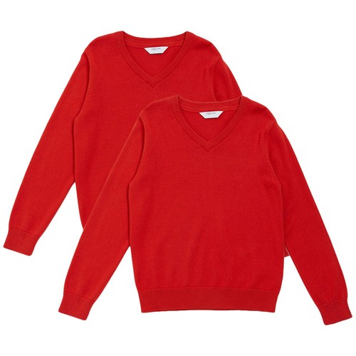 M&S Unisex 2Pk Cotton Jumper with Staynew 5-6 Y