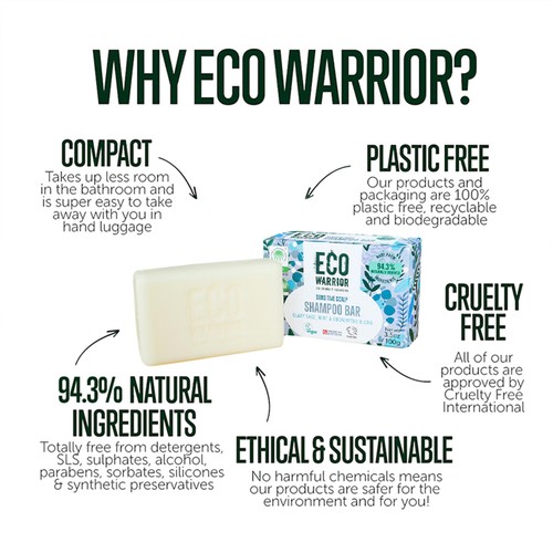 Eco Warrior Sensitive Scalp Shampoo Bar thumbnail 3