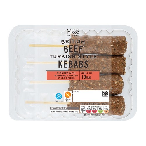 M&S Grill 4 Turkish Style Beef Kebabs thumbnail 2