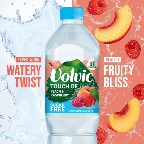 Volvic Touch of Fruit Peach & Raspberry Sugar Free Still Flavoured Water thumbnail 7