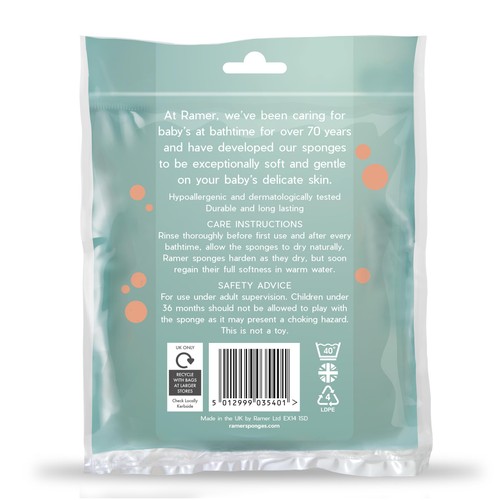 Ramer Ultra Soft Baby Sponge, Twinpack thumbnail 2
