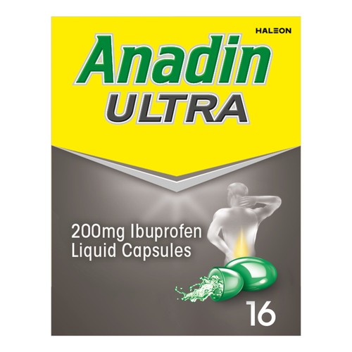 Anadin Ultra Ibuprofen Fast Acting Pain Relief Liquid Capsules