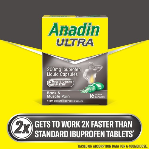 Anadin Ultra Ibuprofen Pain Relief Liquid Capsules thumbnail 3