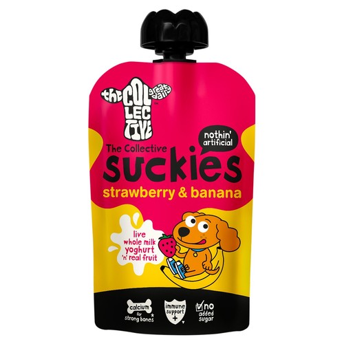 The Collective Suckies No Added Sugar Strawberry & Banana Yoghurt