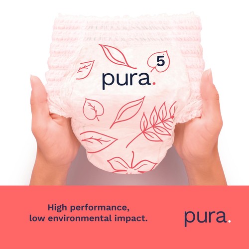 Pura Eco Nappy Pants, Size 5 (9-14kg) Mega Pack thumbnail 3