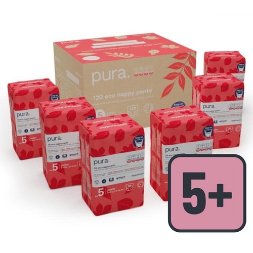 Pura Eco Nappy Pants, Size 5 (9-14kg) Mega Pack thumbnail 9