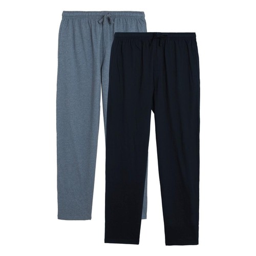 M&S 2 Pack Pure Cotton Pyjama Bottoms, XL, Blue Mix
